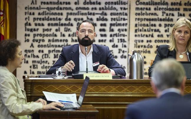 El exgerente del PSOE Mariano Moreno Pavón durante una comparecencia en el Senado por el 'caso Koldo'.