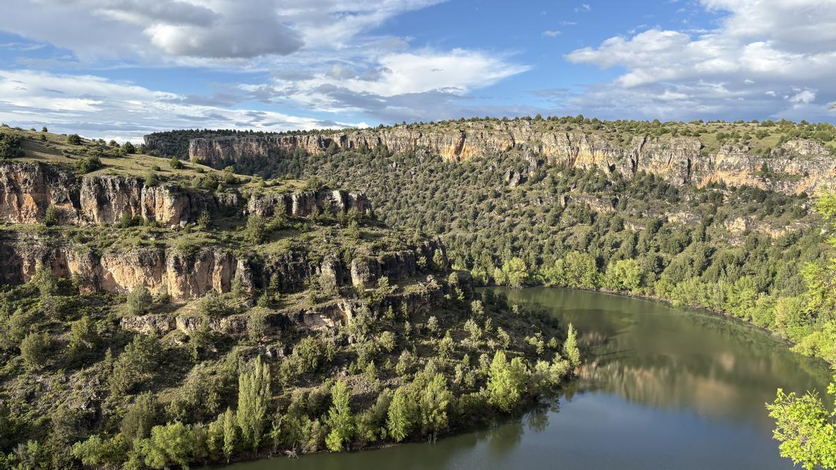 Detalle de uno de los meandros del río Duratón.