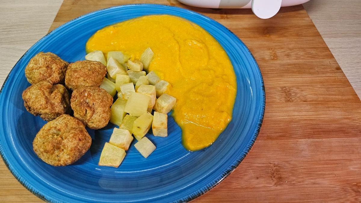 Albóndigas en salsa de calabaza.