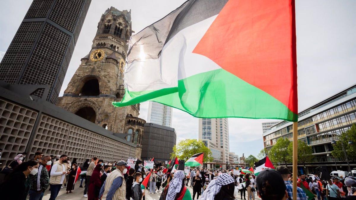 Imagen de la marcha a favor de Palestina en Berlín