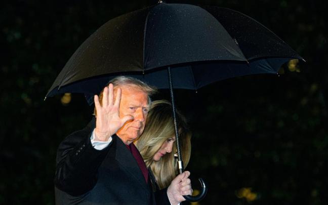 Trump, junto a su mujer Melania.