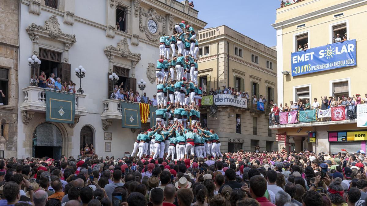 La diada castellera este viernes en Vilafranca del Penedès.