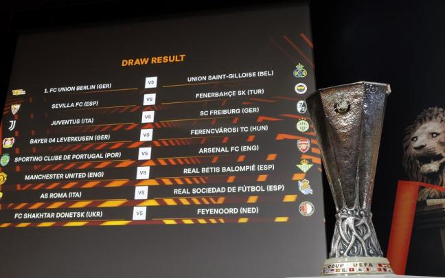 Emparejamientos de octavos de final de la Europa League.