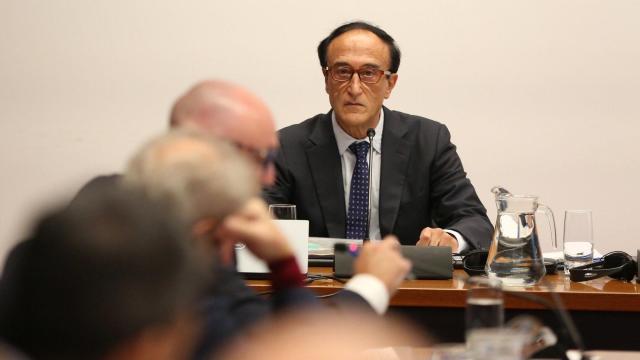 Fotos de la sesión de este martes de la comisión de investigación del Parlamento de Navarra Javier Bergasa