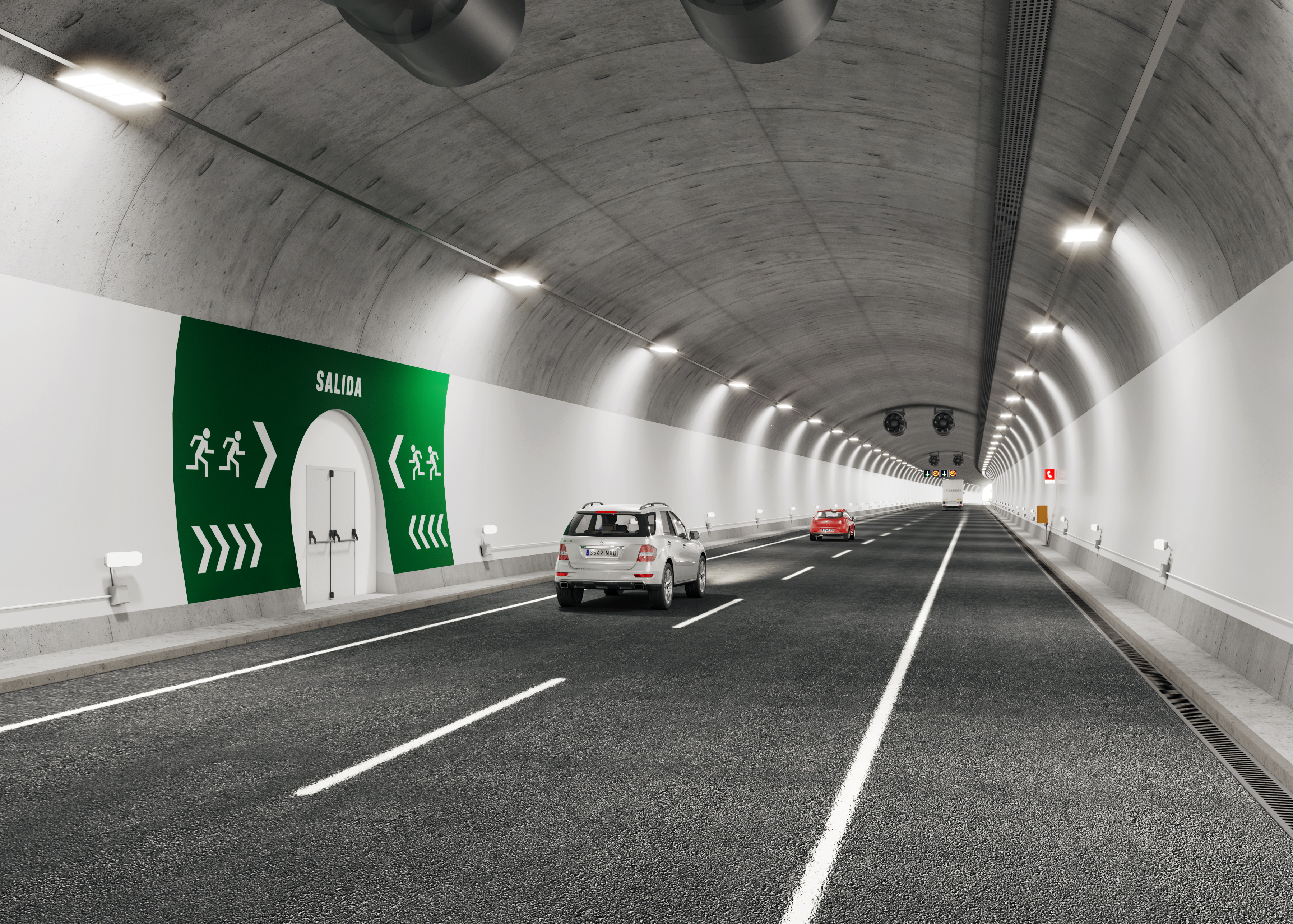 Recreación del interior del nuevo túnel de Belate. Foto: Gobierno de Navarra Recreación del interior del nuevo túnel de Belate. Foto: Gobierno de Navarra