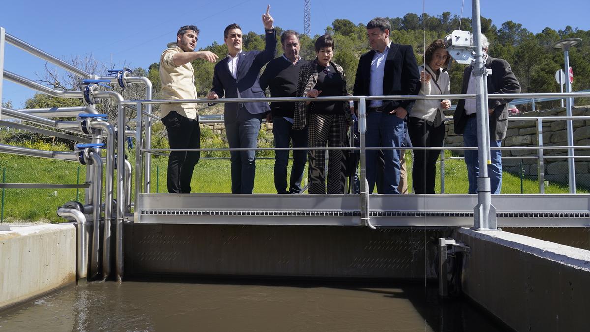 Visita inaugural de Gobierno vasco y URA a la depuradora de Moreda de Álava hoy martes