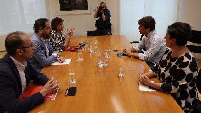 Encuentro entre PSN y Geroa Bai. Foto: Unai Beroiz