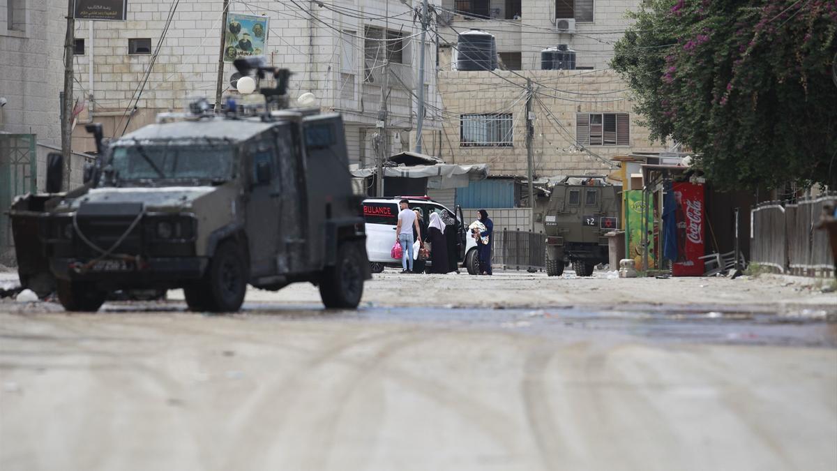 Un vehículo del Ejército de Israel durante una operación en la ciudad de Yenín, en Cisjordania (archivo).