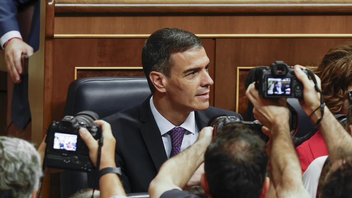 Sánchez, en el pleno extraordinario del 9 de julio.