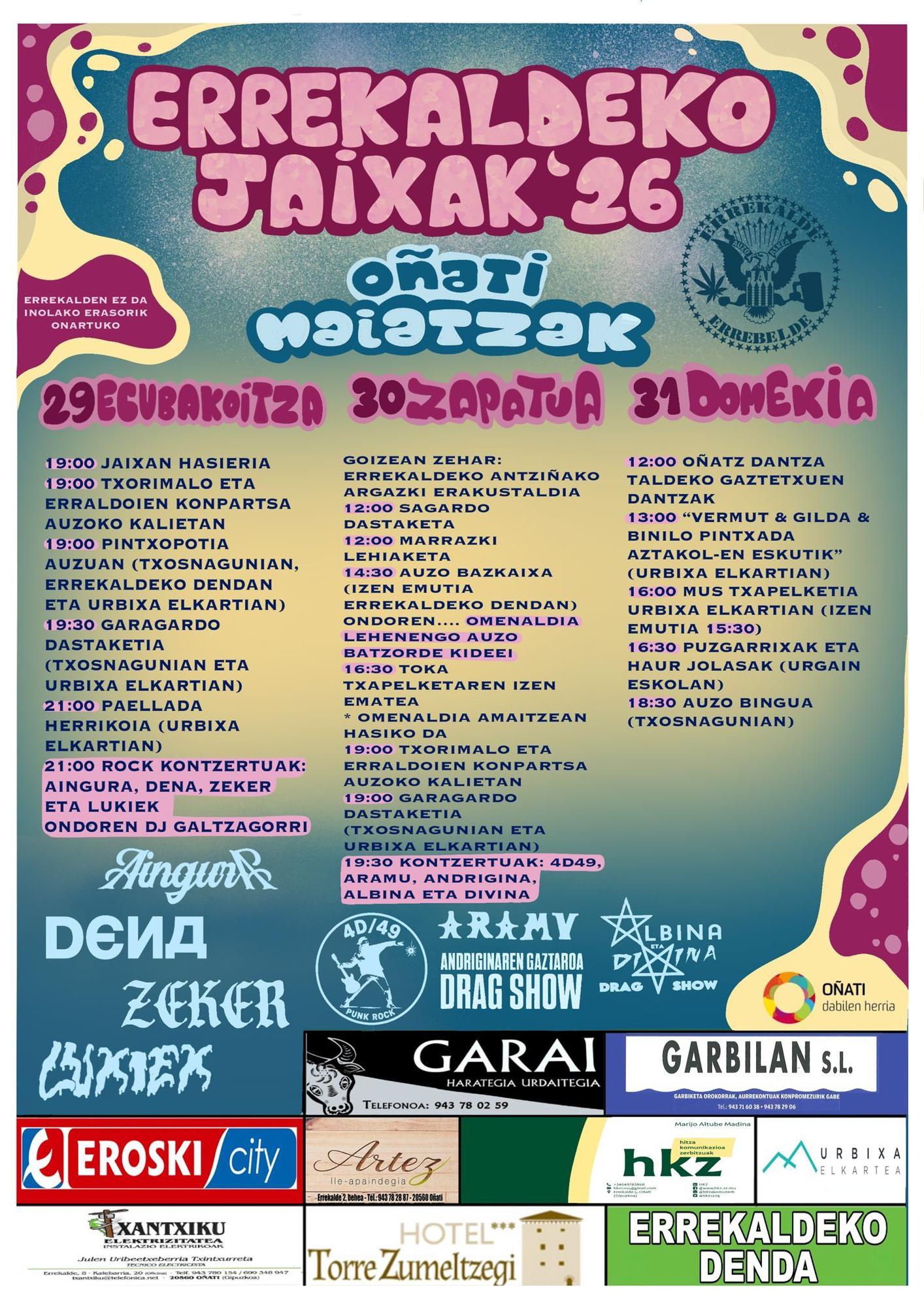 Programa de fiestas.