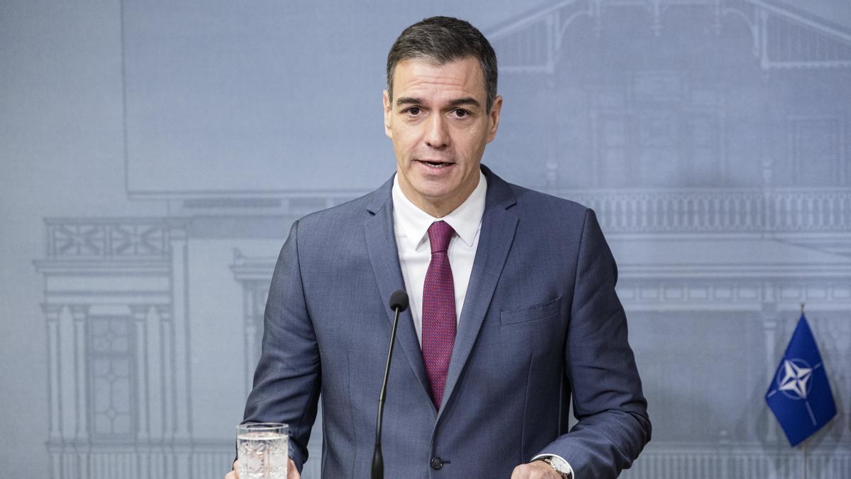 El presidente del Gobierno, Pedro Sánchez, durante su visita en Finlandia