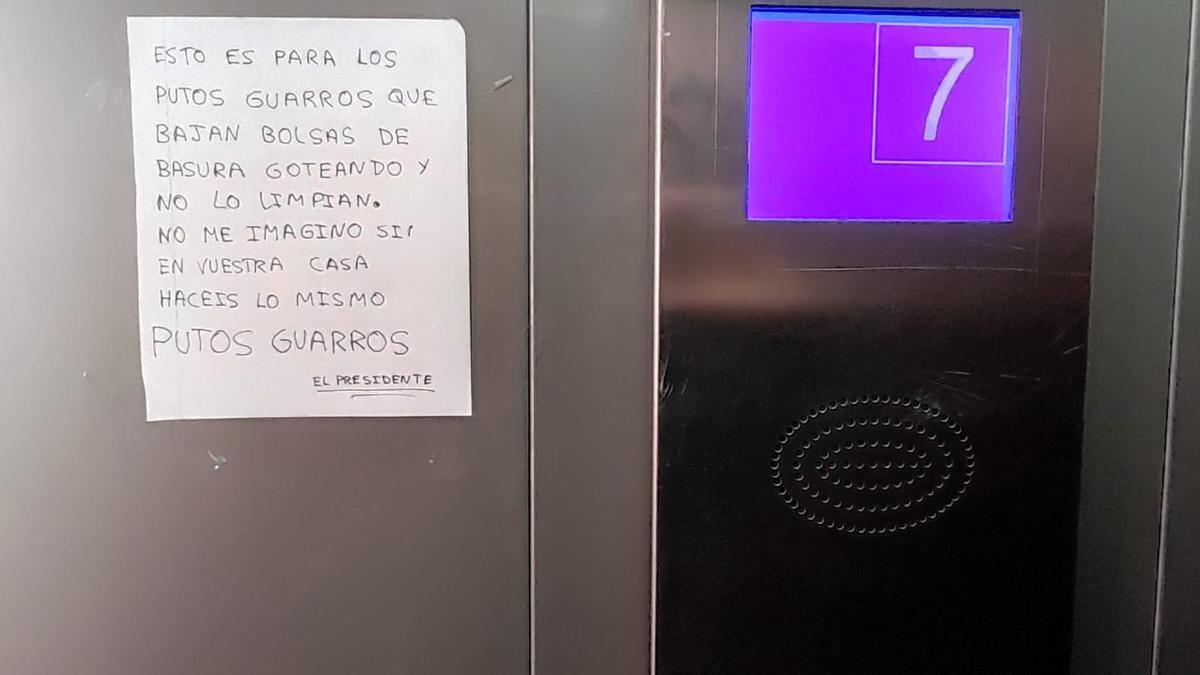 La nota denuncia con contundencia el comportamiento incívico de los vecinos.