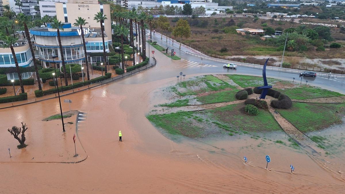 Los efectos de la dana Alice a su paso por Ibiza