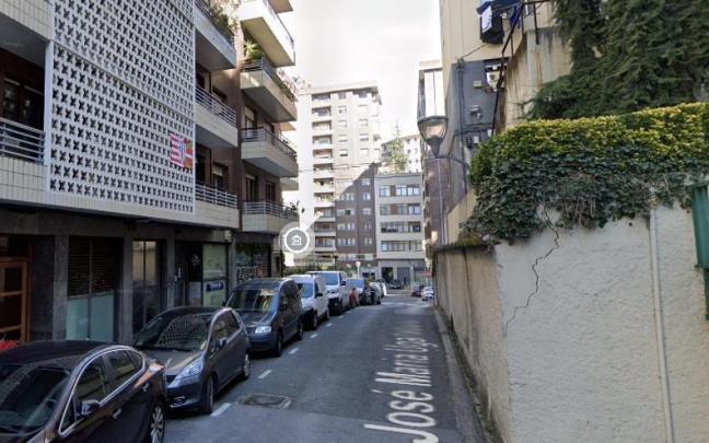 El accidente laboral mortal ha ocurrido en la calle José María Ugarteburu de Bilbao. Google Maps