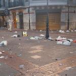 Imagen de Bilbao el día después de la celebración por la gabarra. ONDA VASCA