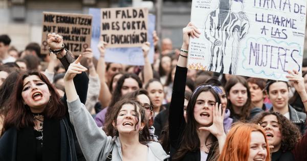 Manifestación convocada en Bilbao por el Sindicato de Estudiantes durante el 8 de marzo. Foto: Europa Press