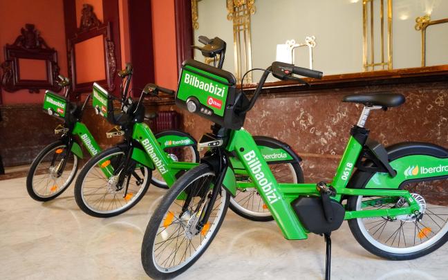 Las nuevas bicicletas verdes de BIlbaobizi. BILBAO.EUS