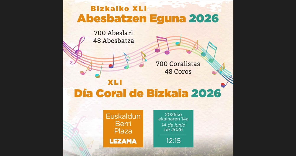 Cartel del XLI Abesbatzen Eguna.
