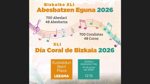 Cartel del XLI Abesbatzen Eguna.