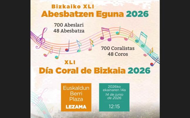Cartel del XLI Abesbatzen Eguna.