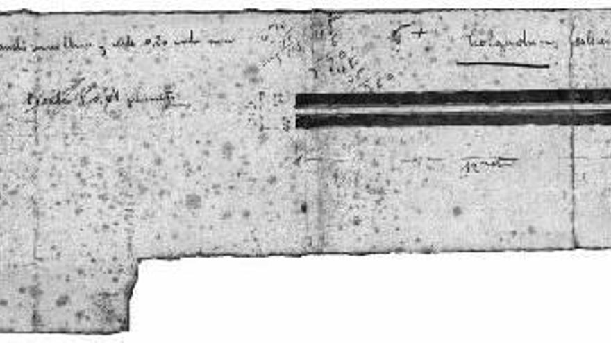 Boceto de Sabino Arana Goiri de lo que acabaría por convertirse en la ikurriña
