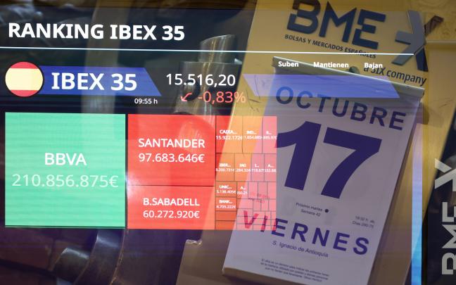 El BBVA se ha disparado en bolsa. EP