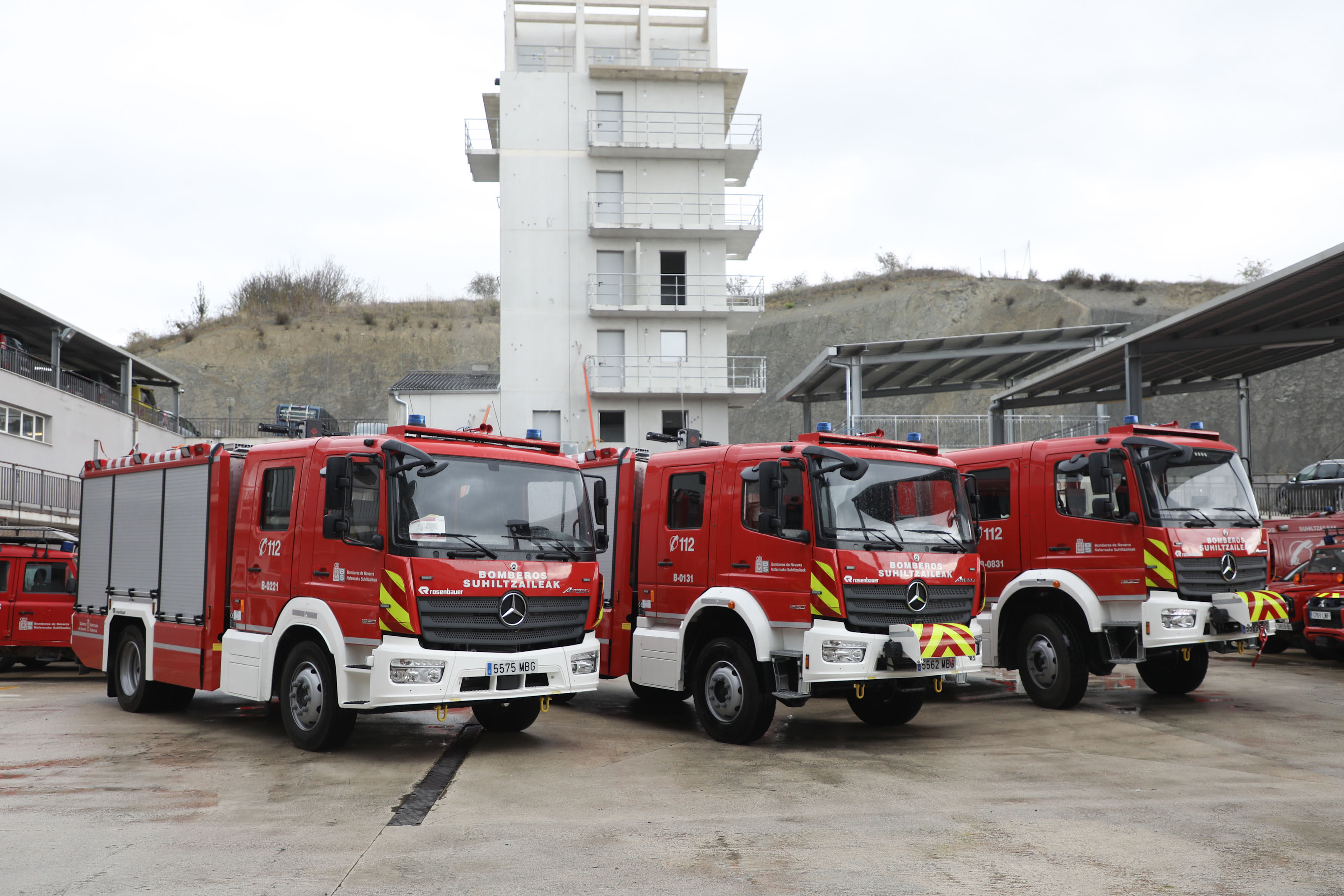Vehículos del Servicio de Bomberos de Navarra. Foto: Gobierno de Navarra