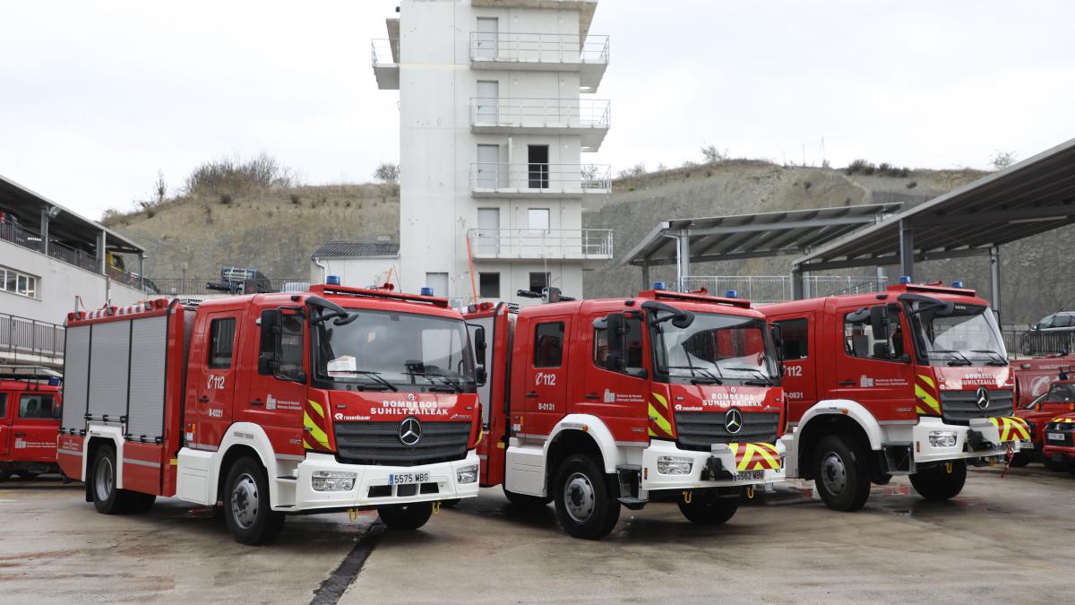 Vehículos del Servicio de Bomberos de Navarra. Foto: Gobierno de Navarra