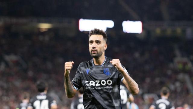 Brais Méndez logró un gol histórico en Old Trafford. REAL SOCIEDAD