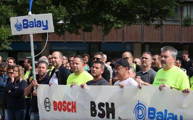 Los trabajadores de BSH en una movilización. DNN Los trabajadores de BSH en una movilización. DNN
