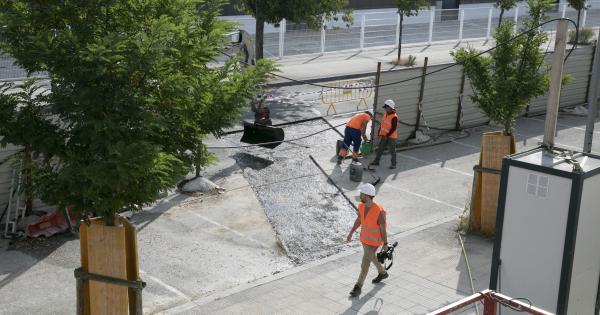Visita de la Corporación municipal a las obras del polideportivo de Buztintxuri. Foto: Ayuntamiento de Pamplona