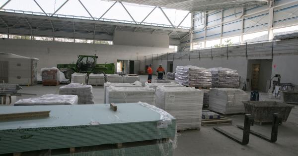 Visita de la Corporación municipal a las obras del polideportivo de Buztintxuri. Foto: Ayuntamiento de Pamplona