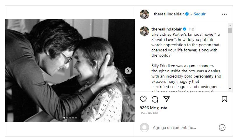La publicación que la actriz ha compartido en su Instagram