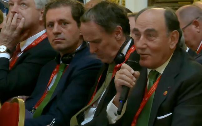 El presidente de Iberdrola, Ignacio Sánchez Galán, en la Cumbre de la AIE en Londres. / EP El presidente de Iberdrola, Ignacio Sánchez Galán, en la Cumbre de la AIE en Londres.