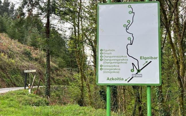 El proyecto ha incluido la instalación de tres paneles que ayudan a situar a los caseríos en la relación a la zona en la que ubican. / Udala El proyecto ha incluido la instalación de tres paneles que ayudan a situar a los caseríos en la relación a la zona en la que ubican.