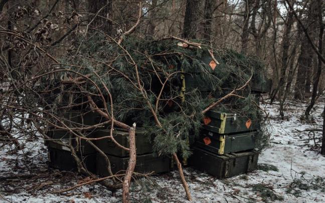Munición enviada a las Fuerzas Armadas de Ucrania en la región de Donetsk. Munición enviada a las Fuerzas Armadas de Ucrania en la región de Donetsk.