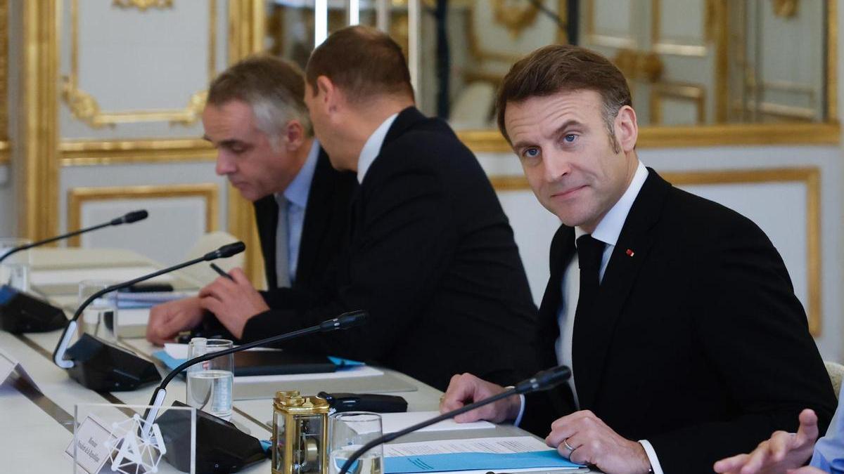 El presidente de Francia, Emmanuel Macron, en el Palacio del Elíseo.