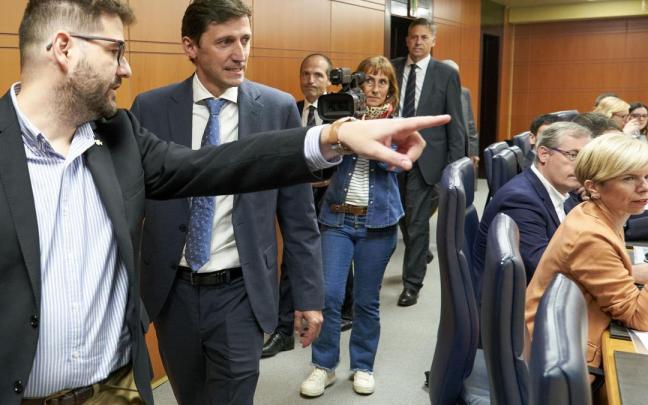 El consejero de Hacienda y Finanzas, Nöel d'Anjou, en el Parlamento Vasco.