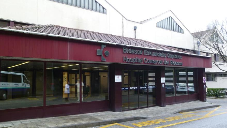 Foto de la entrada al Hospital Comarcal del Bidasoa.