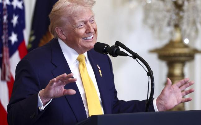 El presidente de Estados Unidos, Donald Trump, durante un acto oficial