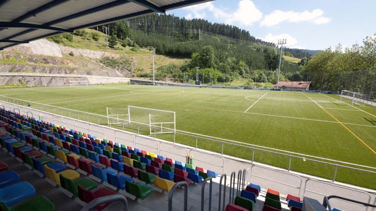 El campo de fútbol de Mojategi.