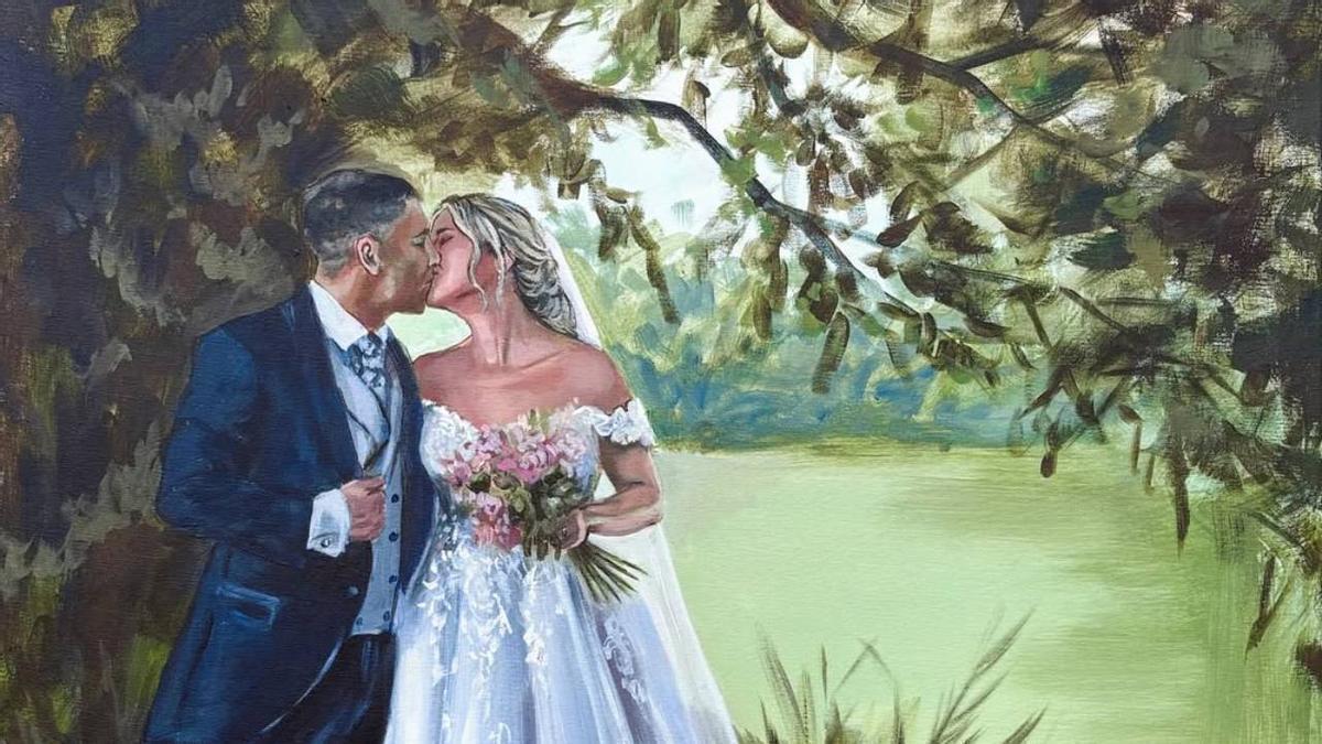 El cuadro de la artista Olga Santisteban