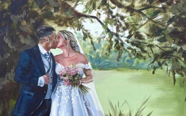 El cuadro de la artista Olga Santisteban