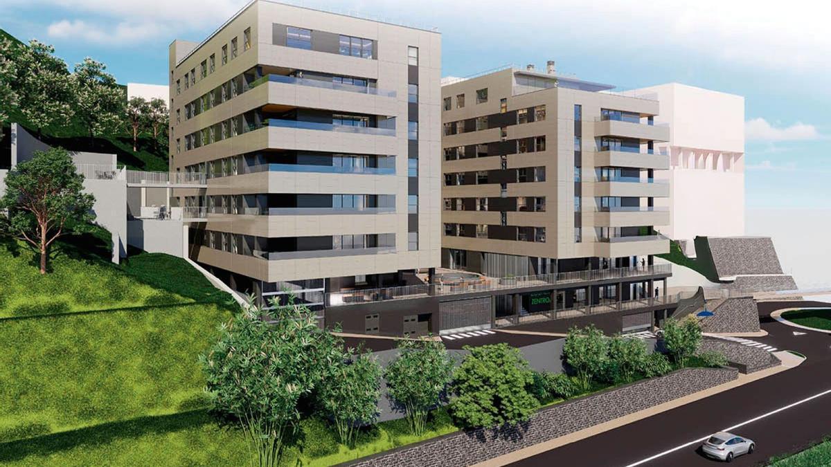 Infografía que recoge el futuro desarrollo de la residencia Errezabal