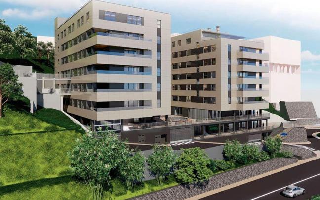 Infografía que recoge el futuro desarrollo de la residencia Errezabal
