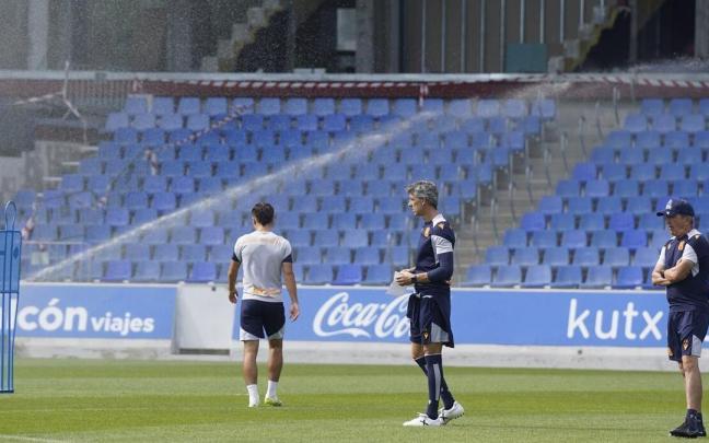 Imanol este martes en Zubieta. / RUBEN PLAZA