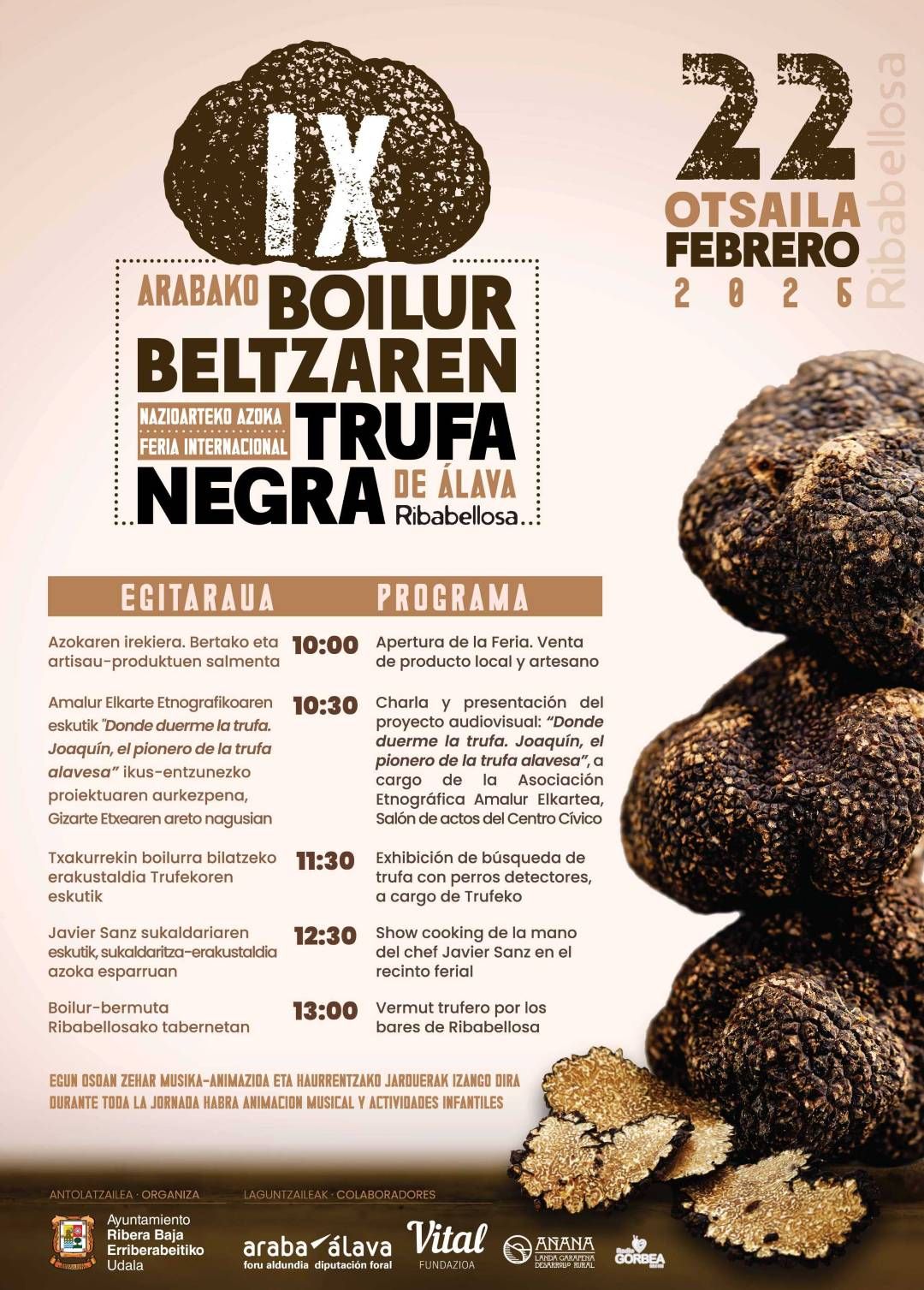 Programa de la IX Feria de la Trufa Negra de Álava