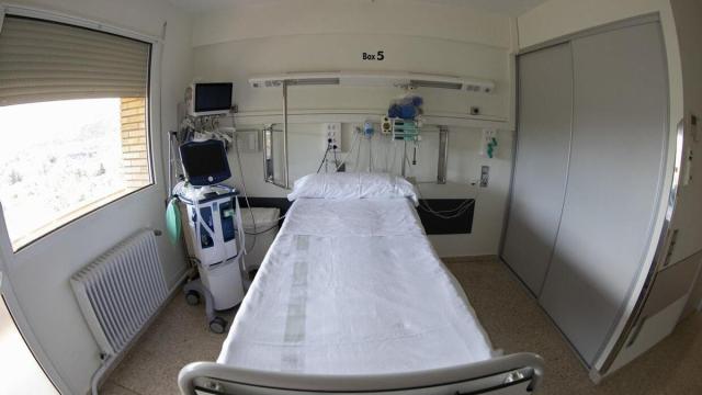 Vista de las instalaciones de la UCI del Hospital García Orcoyen. Foto: Unai Beroiz