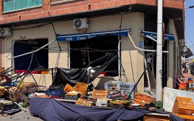 Estado en el que quedó el bar de Lo Pagán tras la explosión. / EP Estado en el que quedó el bar de Lo Pagán tras la explosión.