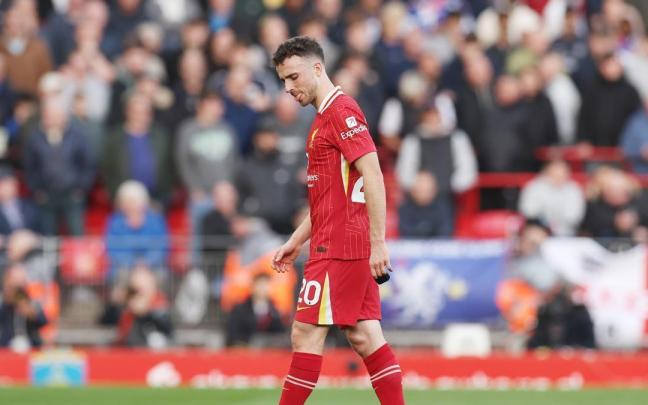Diogo Jota en un partido de la 'premier' con el Liverpool. EP